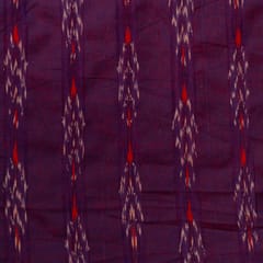 Purple Colour Cotton Ikat Fabric