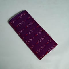 Purple Colour Cotton Ikat Fabric