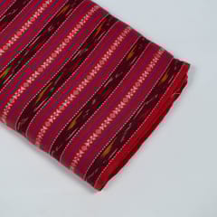 Multi Colour Cotton Dobby Ikat Fabric