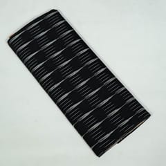 Black Colour Cotton Ikat Fabric