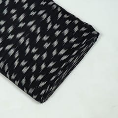 Black Colour Cotton Ikat Fabric