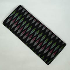 Black Colour Cotton Ikat Fabric