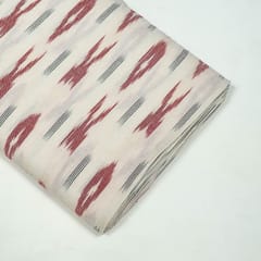 Cream Colour Cotton Ikat Fabric