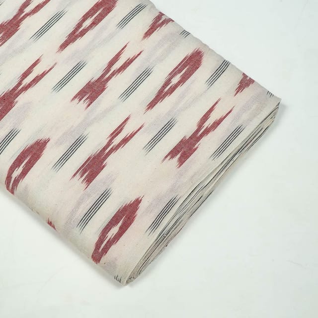 Cream Colour Cotton Ikat Fabric