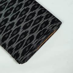 Black Colour Cotton Ikat Fabric