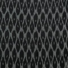 Black Colour Cotton Ikat Fabric