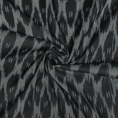 Black Colour Cotton Ikat Fabric