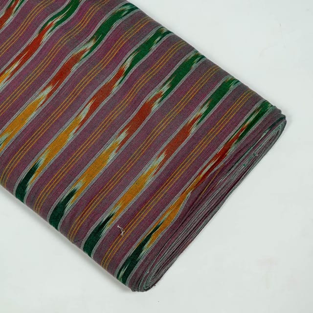 Multi Colour Cotton Ikat Fabric