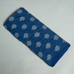 Blue Colour Cotton Ikat Fabric