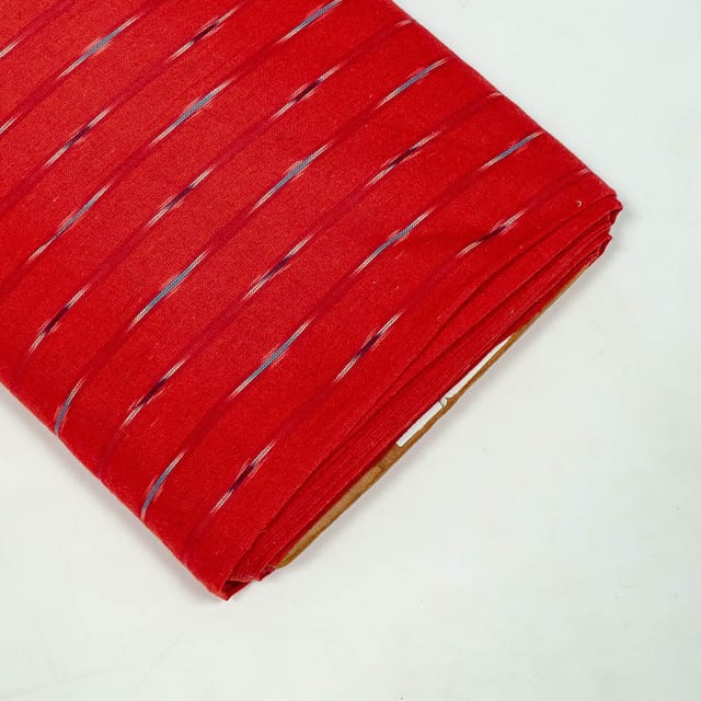 Gajree Colour Cotton Ikat Fabric