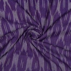Purple Colour Cotton Ikat Fabric