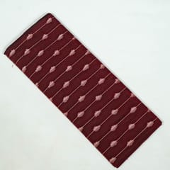 Maroon Colour Cotton Ikat Fabric