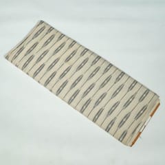 White Colour Cotton Ikat Fabric