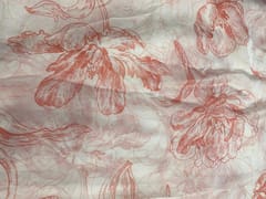 Sea Green Yellow Floral Viscose Organza Fabric