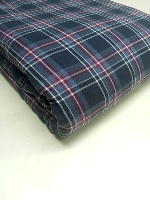 Red Wine Yarn Dyed Twill Weave Cotton Fabric