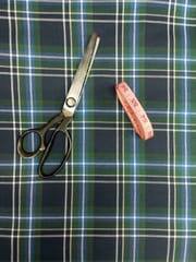 Green Yarn Dyed Twill Weave Cotton Fabric