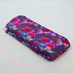 Purple Color Cotton Rayon Crepe Digital Printed Fabric