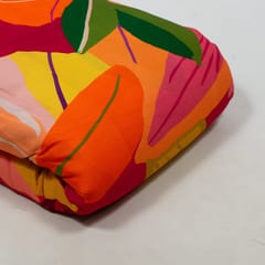 Orange Color Cotton Rayon Crepe Digital Printed Fabric