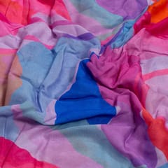 Move Color Cotton Rayon Crepe Digital Printed Fabric