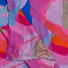 Move Color Cotton Rayon Crepe Digital Printed Fabric