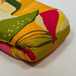 Green Color Cotton Rayon Crepe Digital Printed Fabric