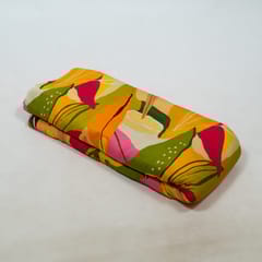 Green Color Cotton Rayon Crepe Digital Printed Fabric