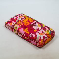 Red Color Cotton Rayon Crepe Digital Printed Fabric