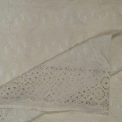 Dyeable Cotton Embroidered Fabric