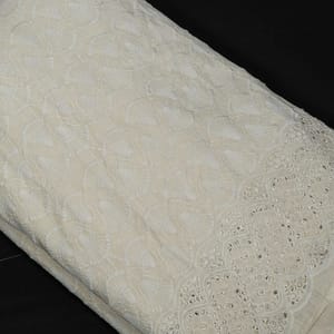 Dyeable Cotton Embroidered Fabric