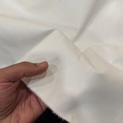 White Glaze Cotton Lycra Spandex Fabric 300GSM