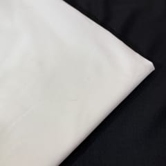 White Glaze Cotton Lycra Spandex Fabric 300GSM