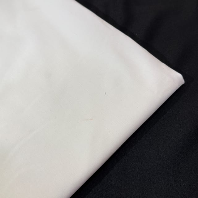 White Glaze Cotton Lycra Spandex Fabric 300GSM