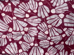 Wine & White Abstract Viscose Organza Fabric