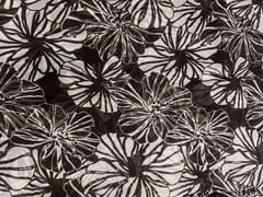 Dark Brown & White Abstract Viscose Organza Fabric