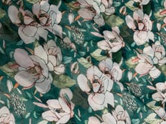 Rama Green & White Floral Viscose Organza Fabric