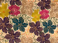 MultiColour Floral Modal Satin Fabric