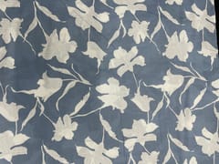 Greysblue Floral Semilon Cotton Fabric