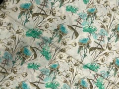 Sea Green Floral Samantha Cotton Fabric