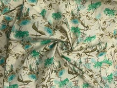 Sea Green Floral Samantha Cotton Fabric