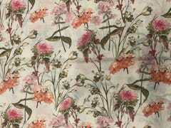 Orange Floral Samantha Cotton Fabric