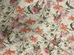 Orange Floral Samantha Cotton Fabric