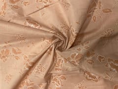 Light Dusty Orange Floral Cotton Brasso Fabric