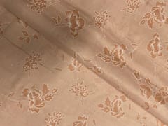 Light Dusty Orange Floral Cotton Brasso Fabric