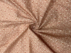 Light Dusty Orange Floral Cotton Brasso Fabric