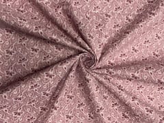 Onion Pink Floral Cotton Brasso Fabric