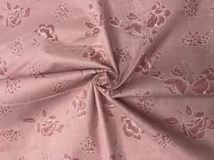 Onion Pink Floral Cotton Brasso Fabric