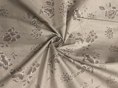 Grey Floral Cotton Brasso Fabric