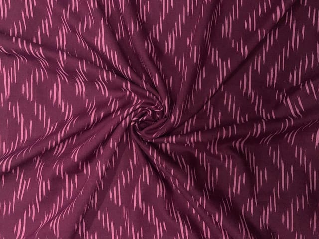 Wine Purple Chevron Cotton Lizzybizzy Fabric