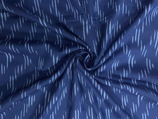 Navy Blue Chevron Cotton Lizzybizzy Fabric