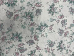 Sea Green Floral Cotton Hakoba Chikan Fabric